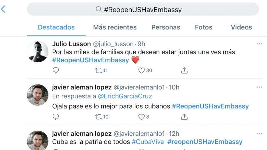 Desde Miami cubanos piden en Twitter reapertura de servicios consulares de Estados Unidos en La Habana