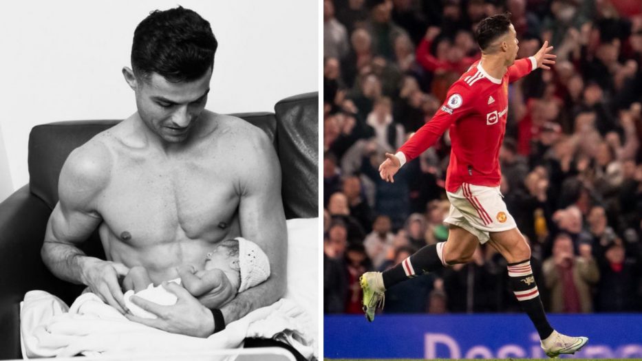 Cristiano Ronaldo y bebé recién nacida