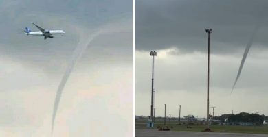 avión esquiva tornado en La Habana
