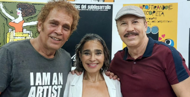 Luis Alberto García con Héctor Noas y María Isabel Díaz