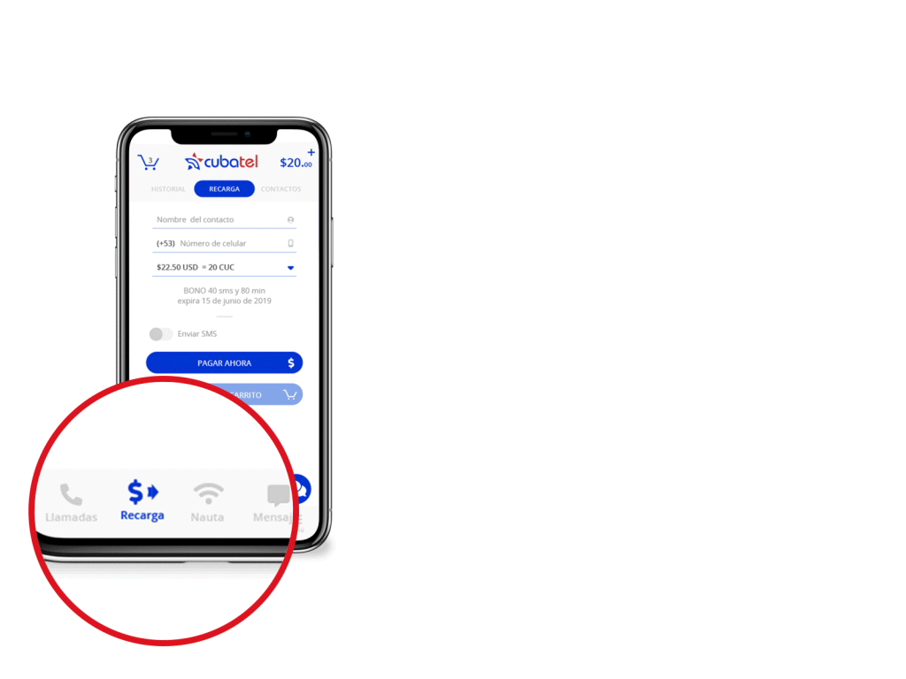 Cubatel - Llamadas, SMS, Recargas Nauta y Recargas a Cuba