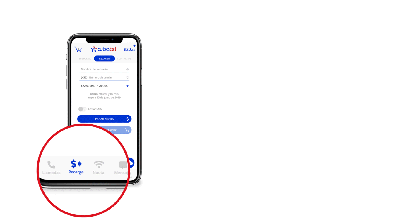 Cubatel - Llamadas, SMS, Recargas Nauta y Recargas a Cuba
